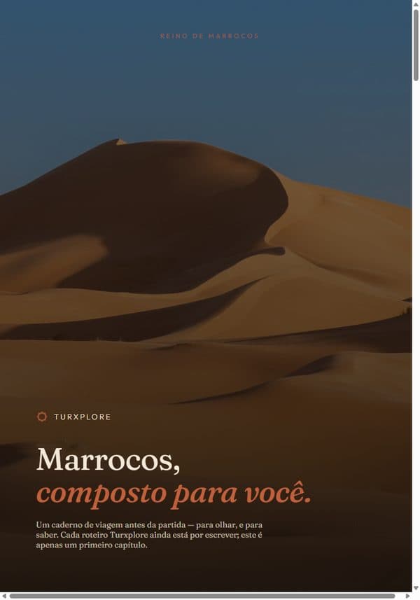 Capa do Caderno do Marrocos